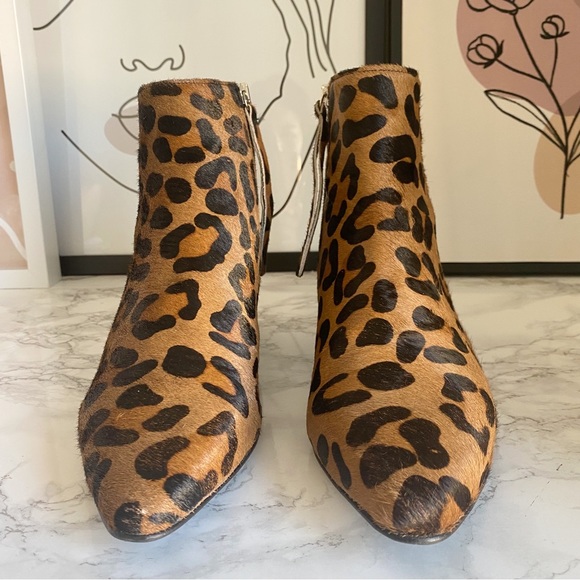 Whistles Berwick Soft Leopard Calf Hair Ankle Boot Booties 39 / 8 - Picture 9 of 14